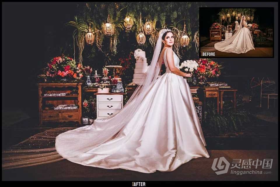旅拍电影婚礼调色Lightroom预设 Wedding–Desktop and Mobile Presets  灵感中国网 www.lingganchina.com