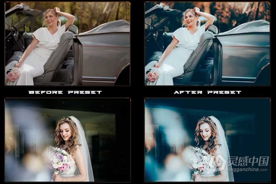 电影婚礼跟拍Lightroom预设 Wedding Vibes Photo Effects Presets  灵感中国网 www.lingganchina.com