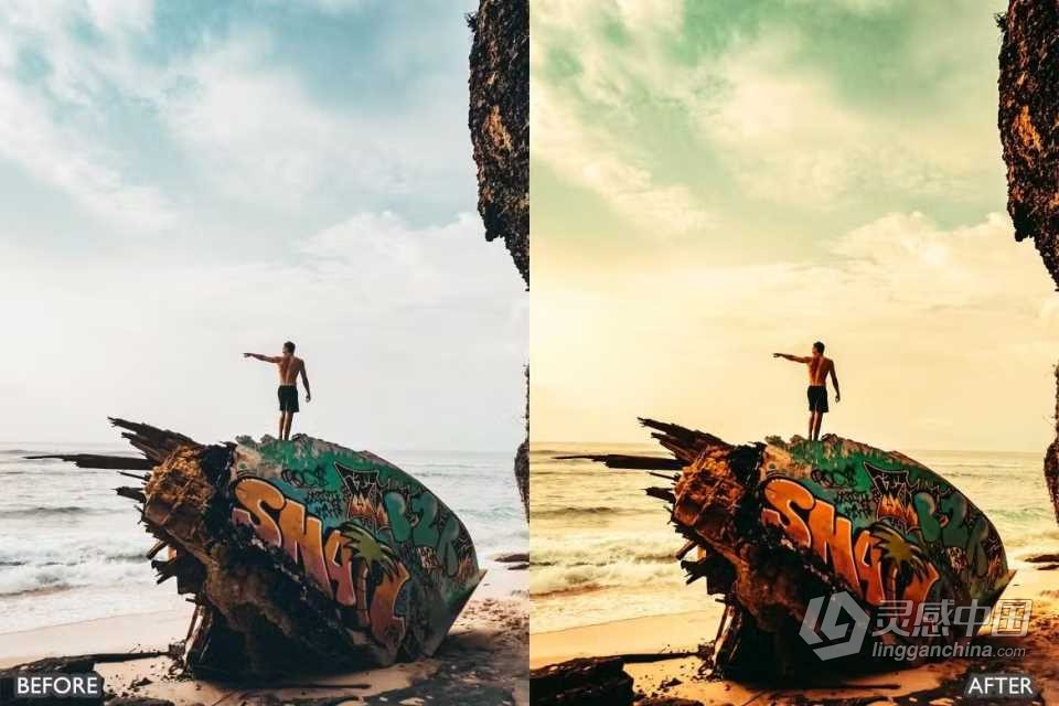 青橙色电影旅行Lightroom预设 Orange &amp; Teal Cinematic Travel Lightroom Presets  灵感中国网 www.lingganchina.com