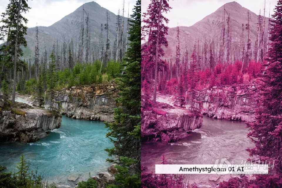 旅拍红外电影风光AI人工智能Lightroom预设及电影调色LUT设 Vivid Infrared 20 Lightroom and luts  灵感中国网 www.lingganchina.com