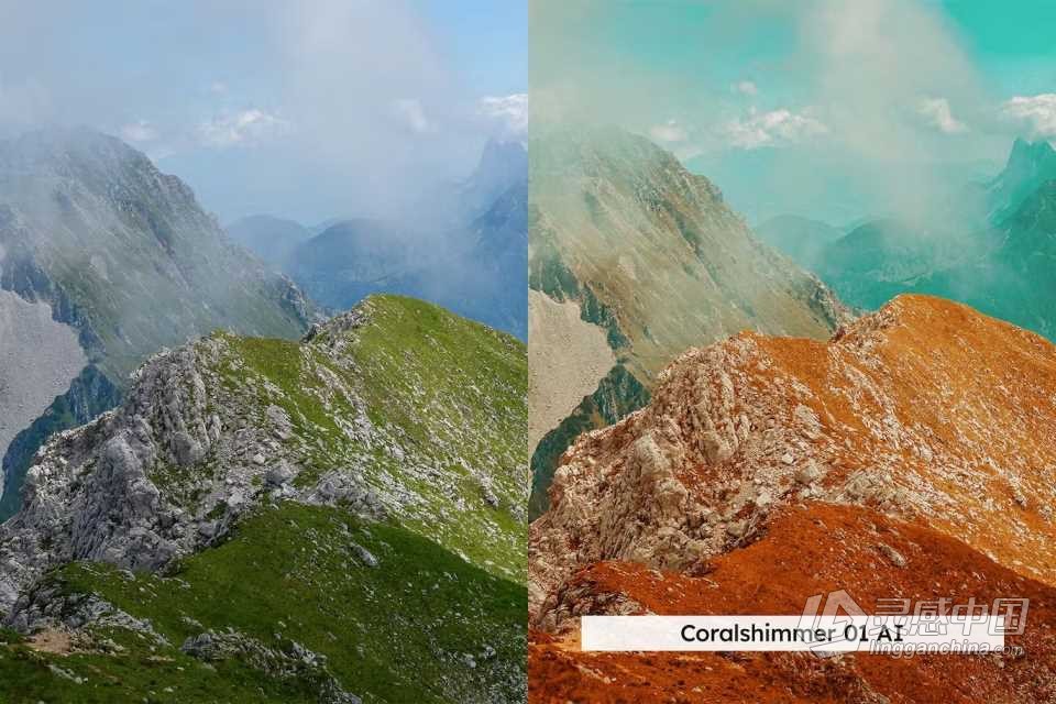 旅拍红外电影风光AI人工智能Lightroom预设及电影调色LUT设 Vivid Infrared 20 Lightroom and luts  灵感中国网 www.lingganchina.com