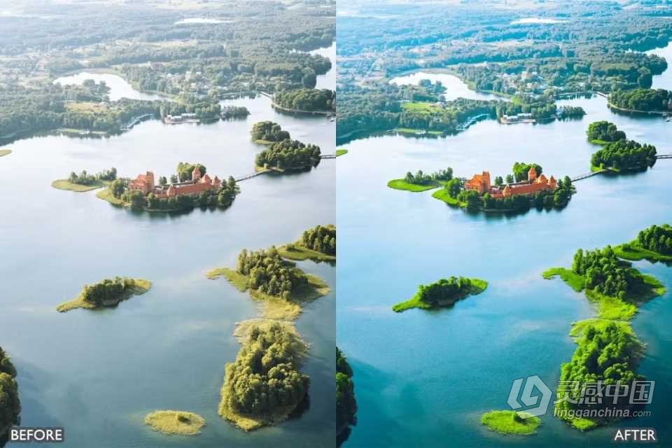 DJI大疆无人机电影Lightroom预设 DJI Drone Lightroom Presets  灵感中国网 www.lingganchina.com