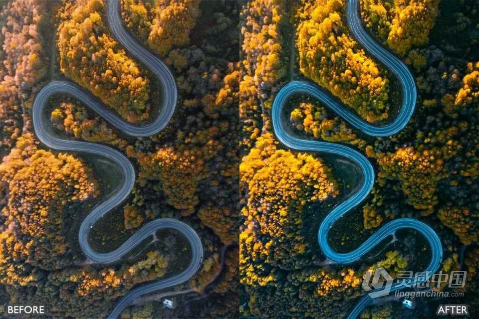 DJI大疆无人机电影Lightroom预设 DJI Drone Lightroom Presets  灵感中国网 www.lingganchina.com