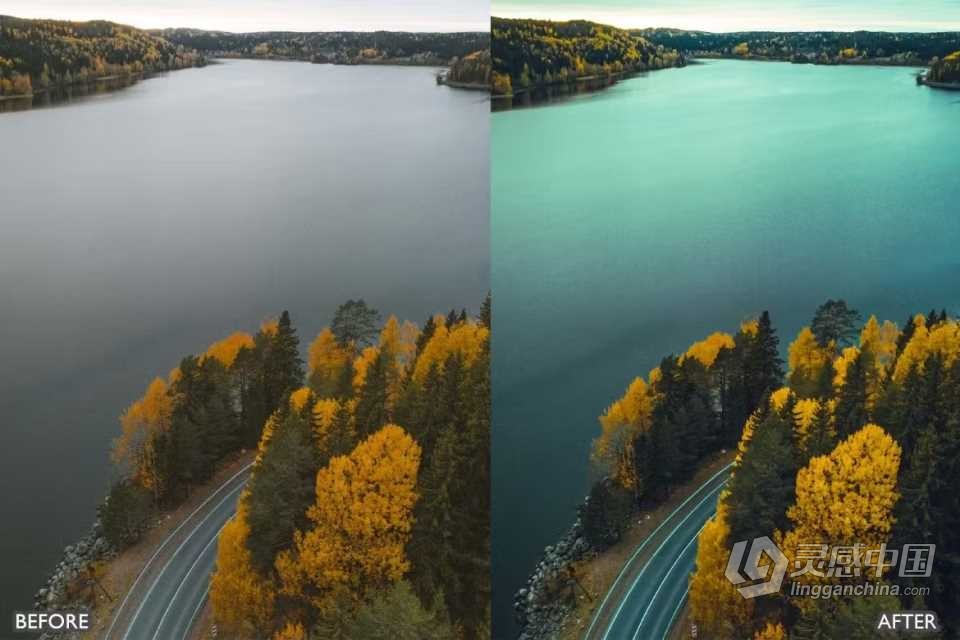 DJI大疆无人机电影Lightroom预设 DJI Drone Lightroom Presets  灵感中国网 www.lingganchina.com
