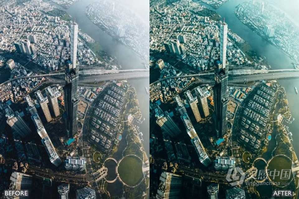 DJI大疆无人机电影Lightroom预设 DJI Drone Lightroom Presets  灵感中国网 www.lingganchina.com
