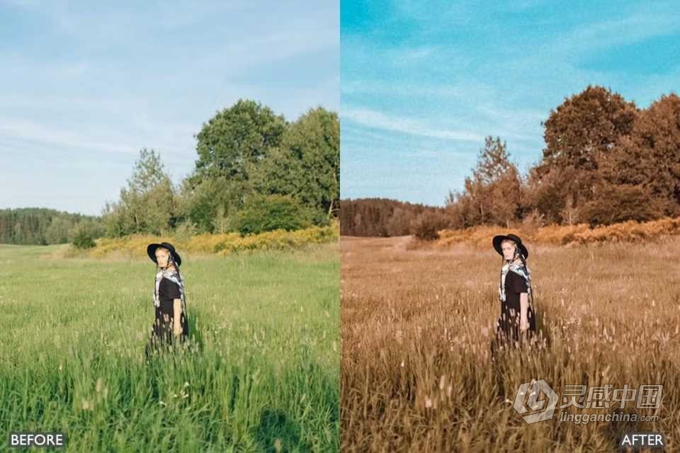 黄金时段LR预设 Golden Hour Bright Blogger Insta Lightroom Presets  灵感中国网 www.lingganchina.com