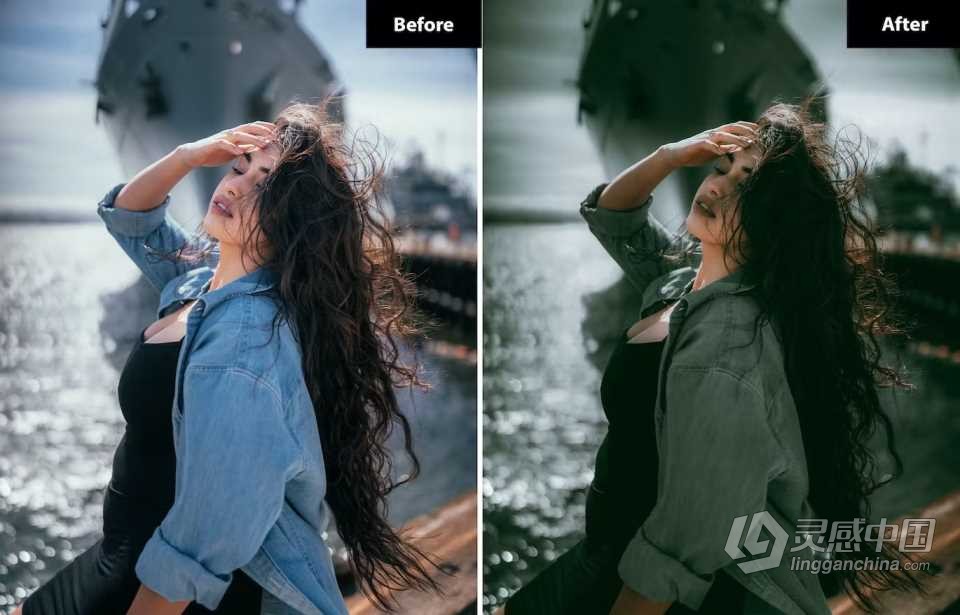 冷色调电影人像Lightroom预设 6 Cinematic Lightroom and Photoshop Presets  灵感中国网 www.lingganchina.com