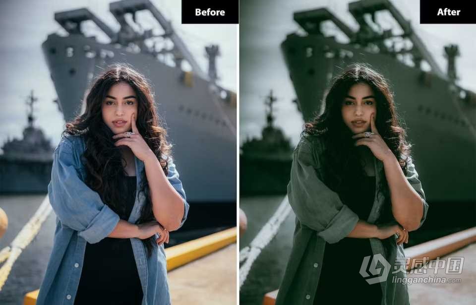 冷色调电影人像Lightroom预设 6 Cinematic Lightroom and Photoshop Presets  灵感中国网 www.lingganchina.com
