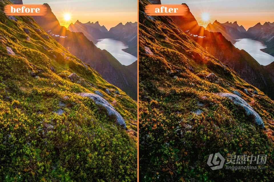 黄金时段逆光人像Lightroom预设 Golden Hour Lightroom Mobile Presets  灵感中国网 www.lingganchina.com