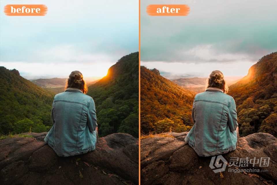 黄金时段逆光人像Lightroom预设 Golden Hour Lightroom Mobile Presets  灵感中国网 www.lingganchina.com