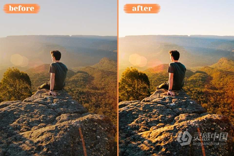 黄金时段逆光人像Lightroom预设 Golden Hour Lightroom Mobile Presets  灵感中国网 www.lingganchina.com