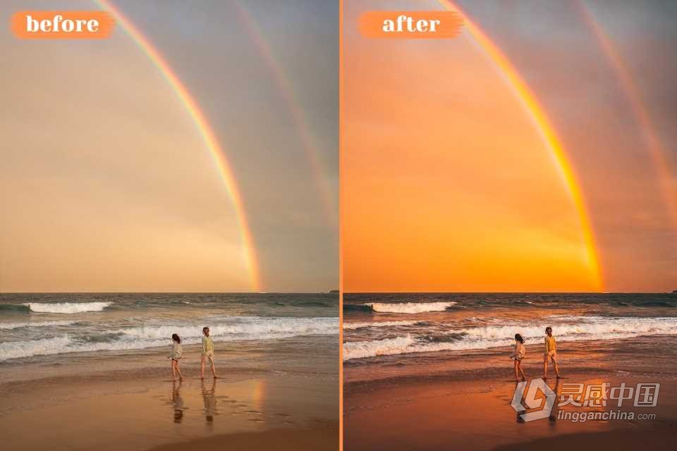 黄金时段逆光人像Lightroom预设 Golden Hour Lightroom Mobile Presets  灵感中国网 www.lingganchina.com