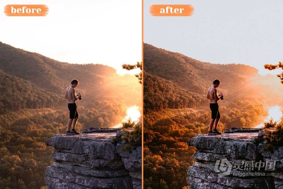 黄金时段逆光人像Lightroom预设 Golden Hour Lightroom Mobile Presets  灵感中国网 www.lingganchina.com
