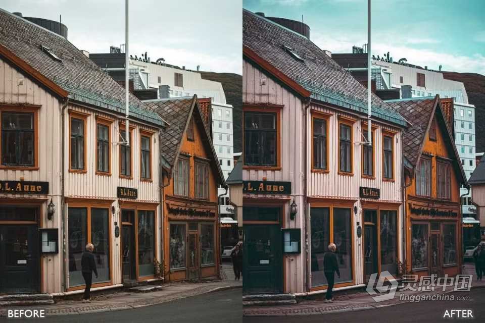 蓝**绪电影胶片Lightroom预设 Cinematic Blue Norway Lightroom Presets  灵感中国网 www.lingganchina.com