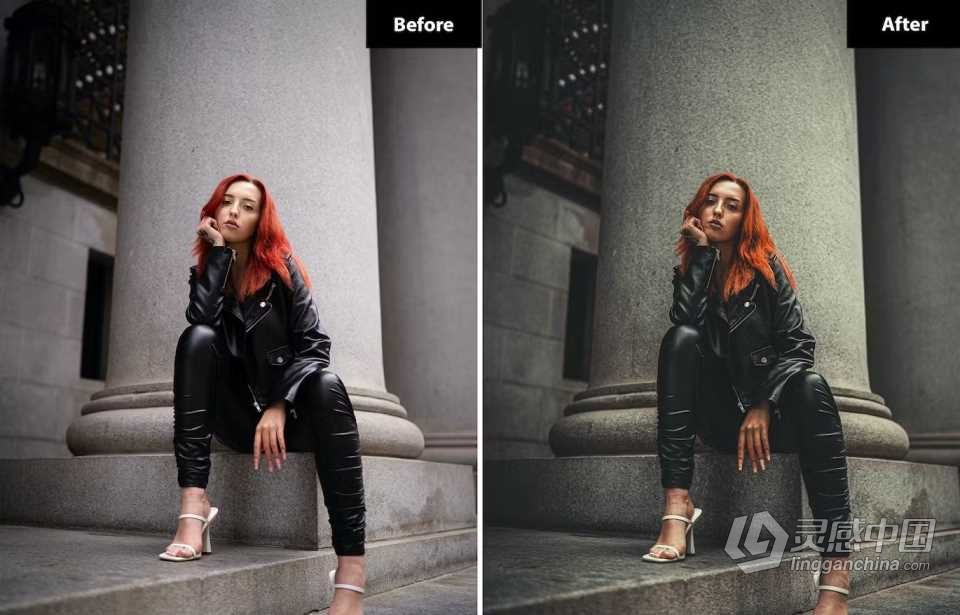 时尚街拍电影人像Lightroom预设 6 Dark shoot Lightroom and Photoshop Presets  灵感中国网 www.lingganchina.com