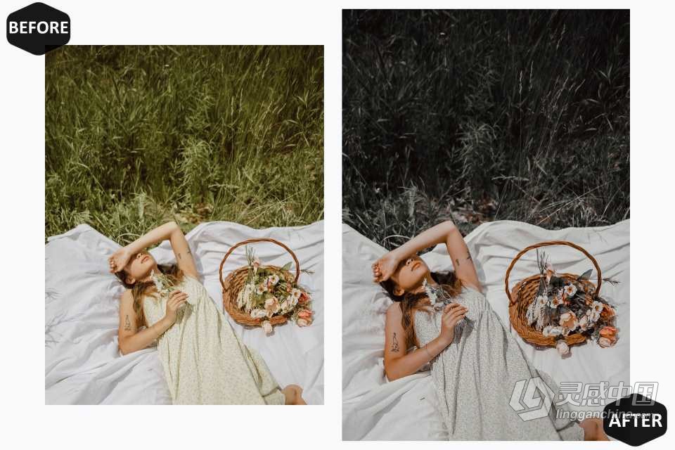 神秘森系电影人像Lightroom预设 16 Rich Green Photoshop ACR  灵感中国网 www.lingganchina.com