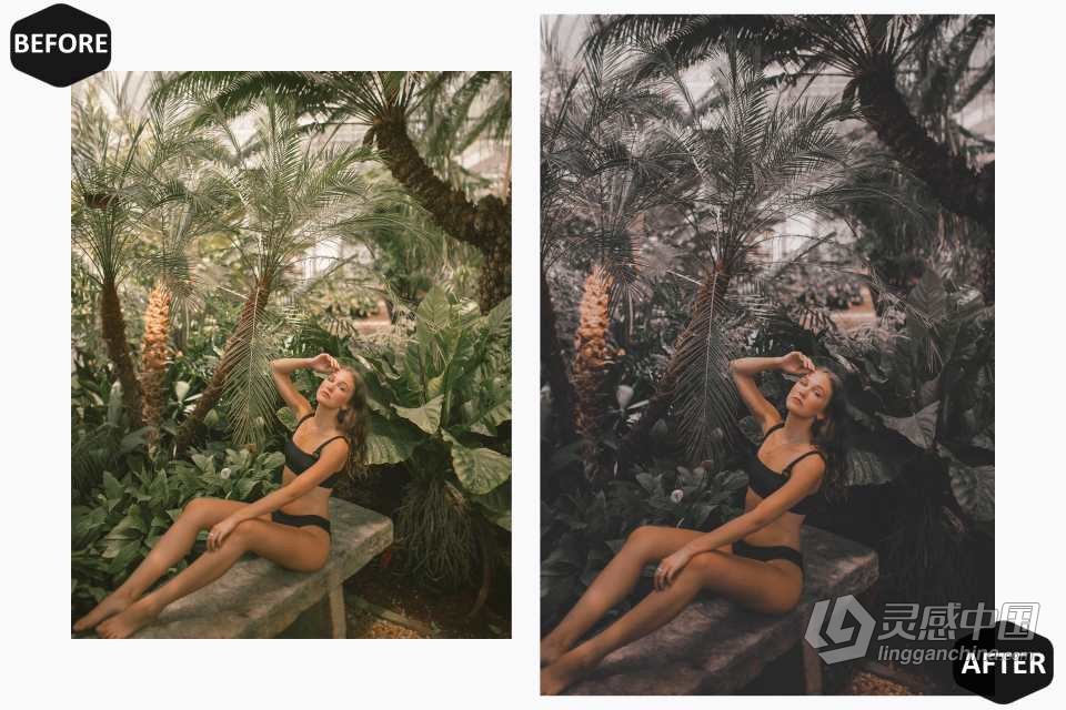 神秘森系电影人像Lightroom预设 16 Rich Green Photoshop ACR  灵感中国网 www.lingganchina.com