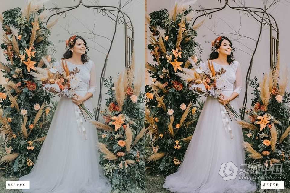 复古婚礼人像Lightroom预设 10 Retro Wedding Lightroom Presets  灵感中国社区 www.lingganchina.com