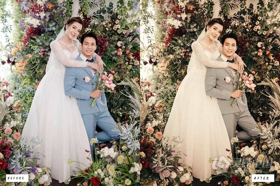 复古婚礼人像Lightroom预设 10 Retro Wedding Lightroom Presets  灵感中国网 www.lingganchina.com