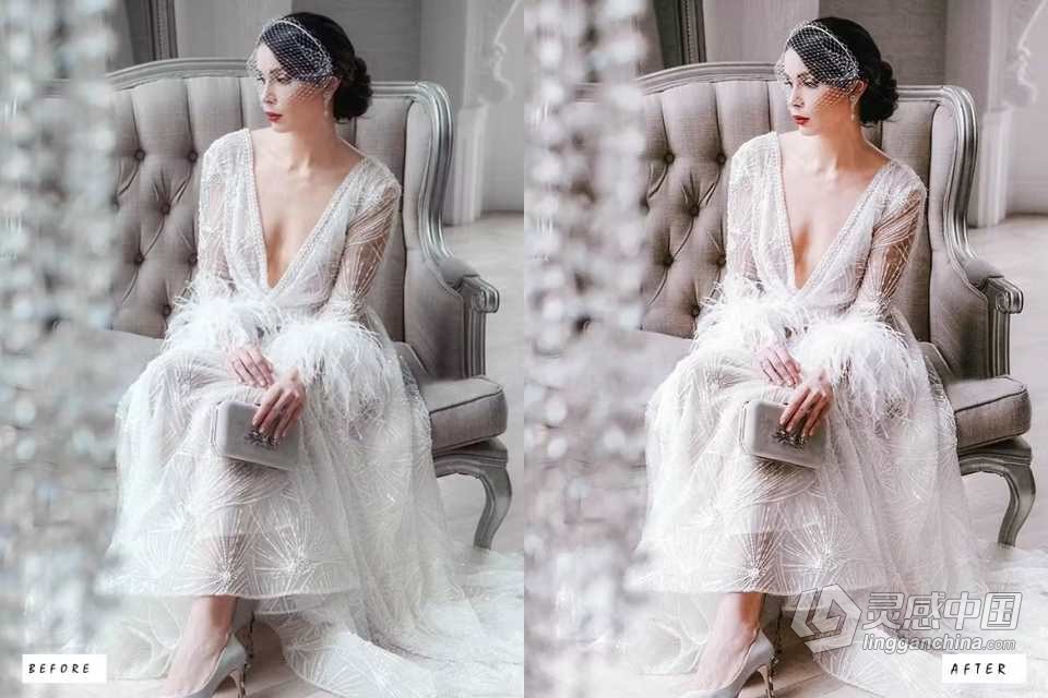 复古婚礼人像Lightroom预设 10 Retro Wedding Lightroom Presets  灵感中国网 www.lingganchina.com