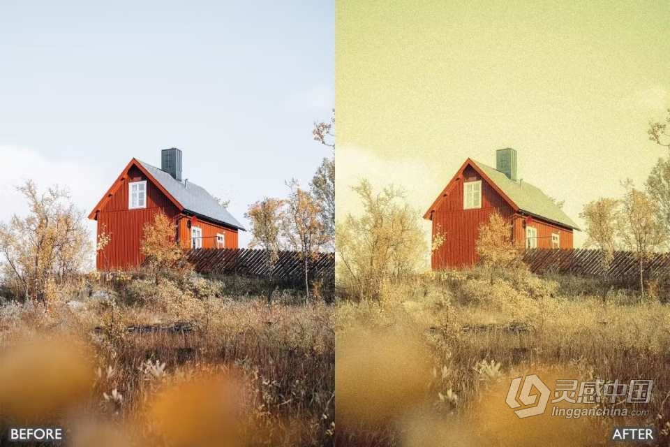 梦幻复古颗粒胶片lr预设 Vintage Retro Film Look Lightroom Preset  灵感中国网 www.lingganchina.com