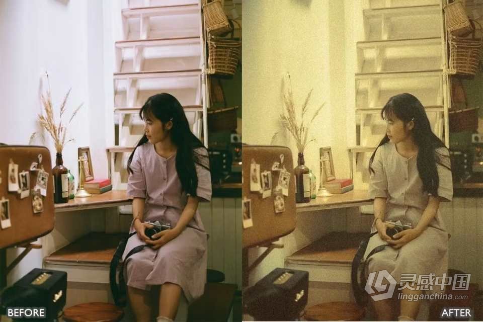 梦幻复古颗粒胶片lr预设 Vintage Retro Film Look Lightroom Preset  灵感中国网 www.lingganchina.com