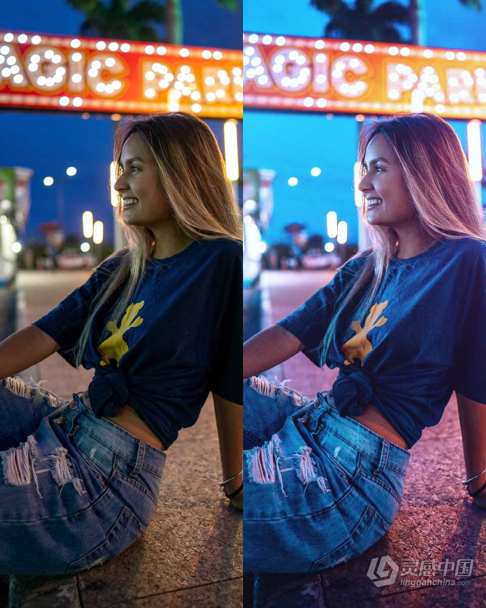 城市夜景情绪人像lr预设 Thiago Bonfim - MOODY NIGHT GLOW Presets  灵感中国网 www.lingganchina.com