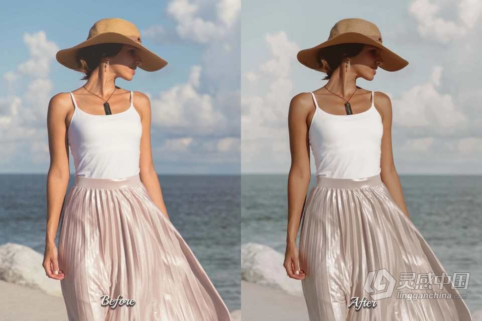 温暖皮肤和美学人像Lightroom预设滤镜 10 Coconut Lightroom Presets  灵感中国网 www.lingganchina.com
