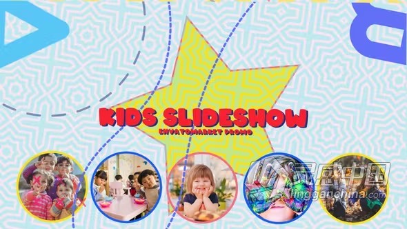 AE模板-儿童幻灯片六一儿童节庆祝活动视频AE模板下载 Kids Slideshow  灵感中国网 www.lingganchina.com