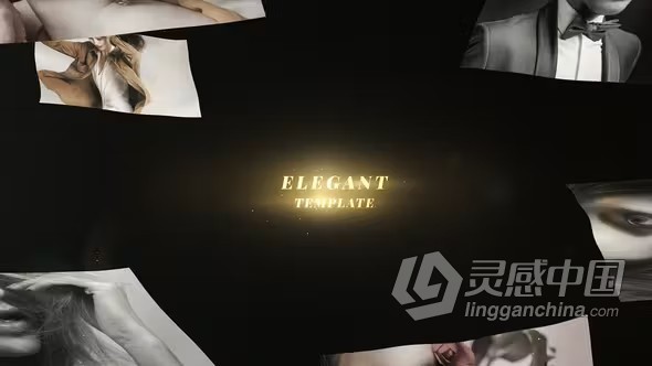 AE模板-光斑柔和波浪动画效果优雅浪漫视频相册AE模板下载 Elegant Template  灵感中国网 www.lingganchina.com