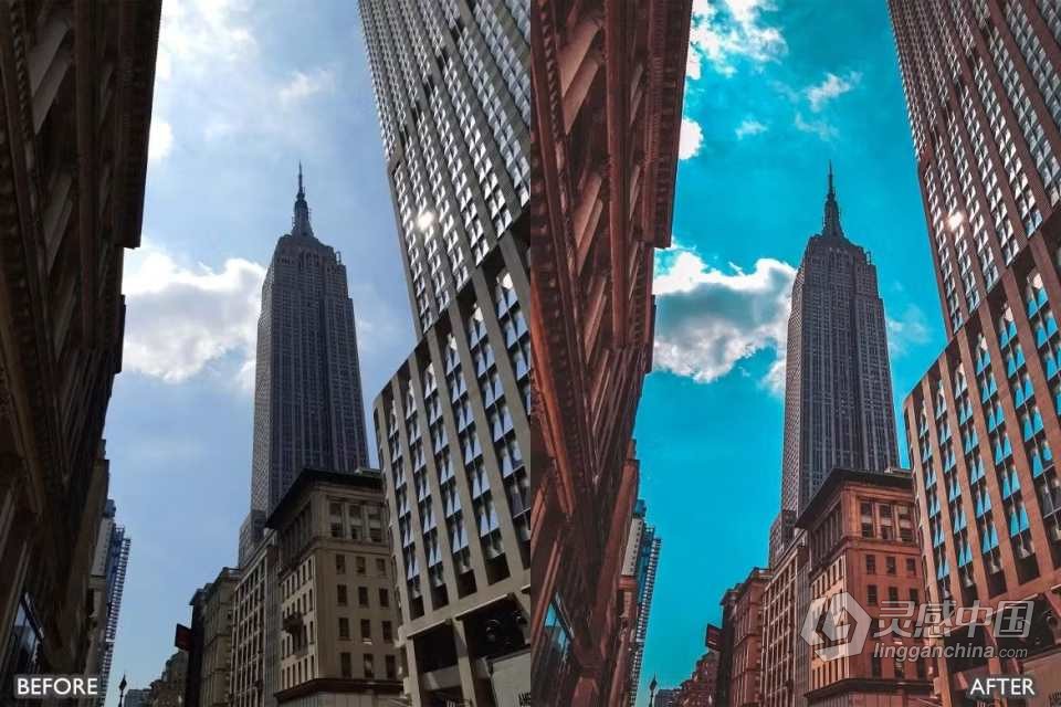 城市天空电影风光LR预设 City Sky Cinematic Landscape Presets  灵感中国网 www.lingganchina.com