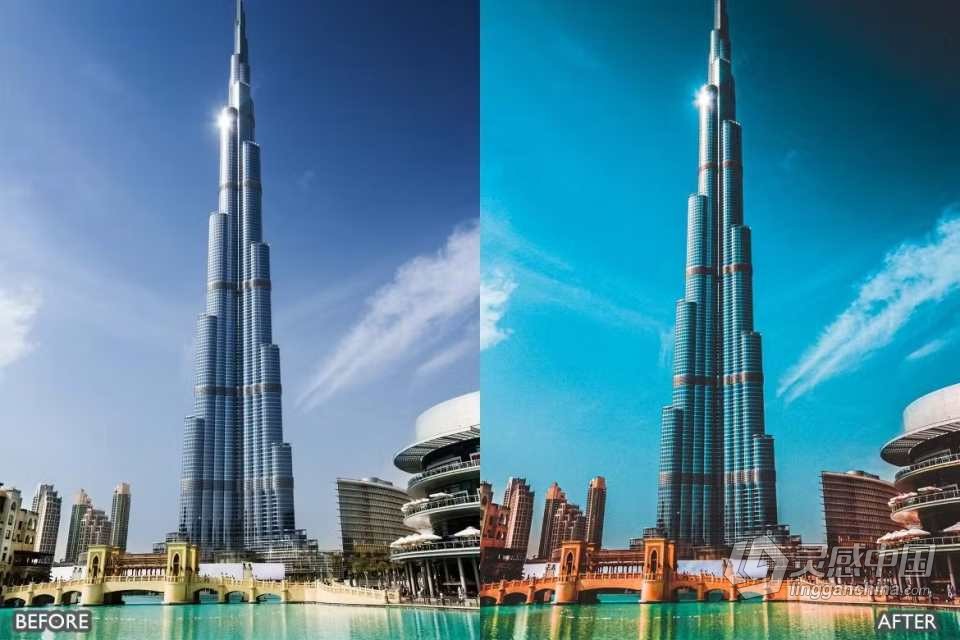 城市天空电影风光LR预设 City Sky Cinematic Landscape Presets  灵感中国网 www.lingganchina.com