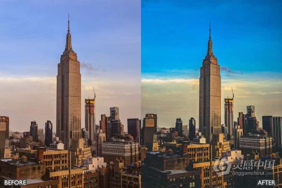 城市天空电影风光LR预设 City Sky Cinematic Landscape Presets  灵感中国网 www.lingganchina.com