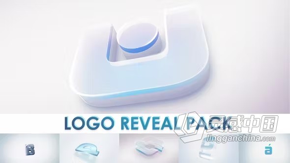 AE模板-光泽明亮设计企业公司LOGO演绎视频片头AE模板下载 Logo Reveal Pack  灵感中国网 www.lingganchina.com