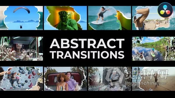 达芬奇模板-液体风格抽象流体水滴粒子过渡DaVinci Resolve模板下载 Abstract Transitions for DaVinci Resolve  灵感中国社区 www.lingganchina.com