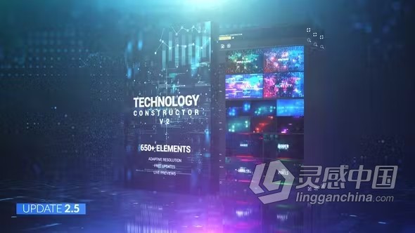 AE脚本预设包665种高科技HUD元素数据信息动画UI界面场景V2.5版AtomX脚本预设包 Technology Constructor 2.5  灵感中国网 www.lingganchina.com