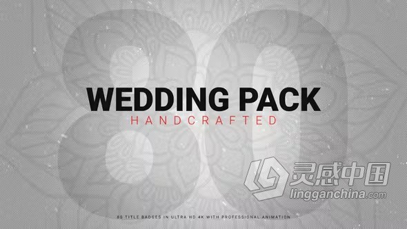 80多个设计独特且优雅的时尚婚礼全屏标题动画AE模板下载 Wedding Pack 80+ Handcrafted  灵感中国网 www.lingganchina.com