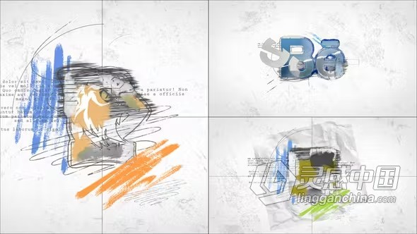 绘图标志展示LOGO动画演绎视频片头AE模板下载 Drawing Logo Reveal  灵感中国网 www.lingganchina.com
