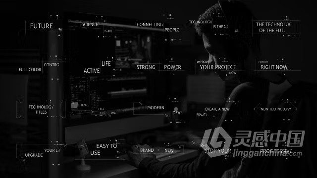 4K超高清20个技术标题动画AE模板下载 Technology Titles  灵感中国网 www.lingganchina.com