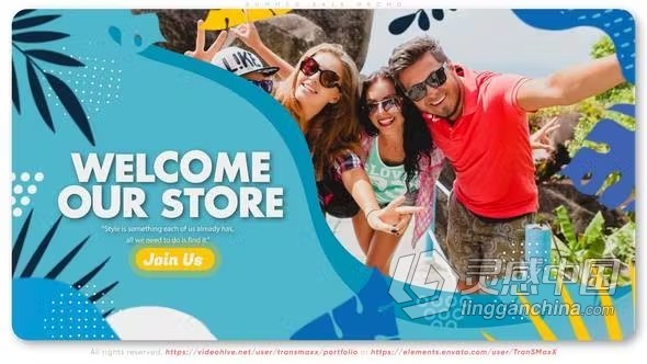 夏季配饰时尚服装促销开场白产品幻灯片广告AE模板下载 Summer Sale Promo  灵感中国网 www.lingganchina.com