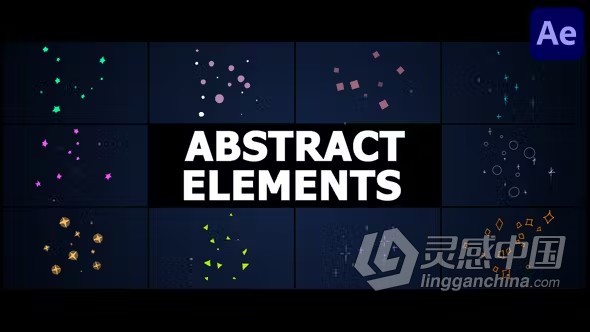 萤火虫般闪耀火花粒子动画抽象动态循环叠加元素AE模板下载 Abstract Shine  灵感中国网 www.lingganchina.com