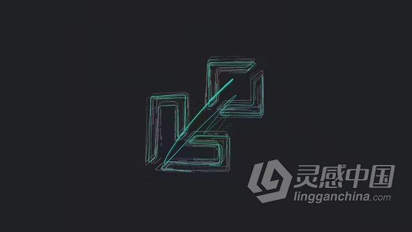 4K黑暗背景草图绘制涂鸦标志动画AE模板下载 Dark Scribble Logo Reveal  灵感中国网 www.lingganchina.com