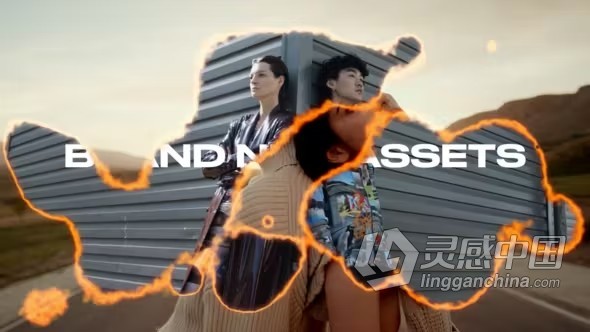 10个带有燃烧余烬效果的转场过渡PR模板下载 Film Burn Transition  灵感中国网 www.lingganchina.com