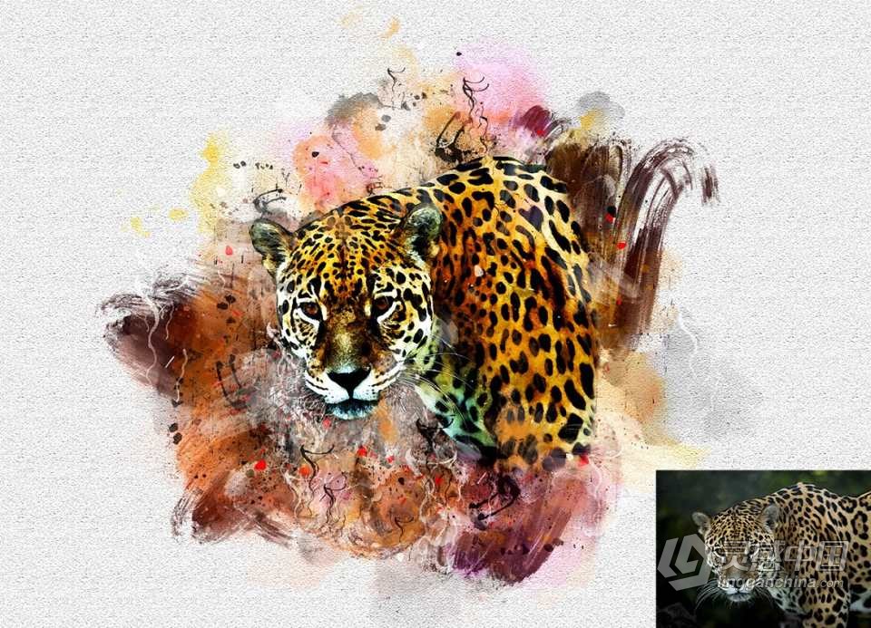 逼真手绘效果Photoshop动作 Hand Drawing Photoshop Action  灵感中国网 www.lingganchina.com