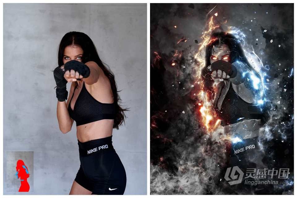 闪电侠-闪电能量Ps动作 The Flash - Lightning Ps Action  附视频教程  灵感中国网 www.lingganchina.com