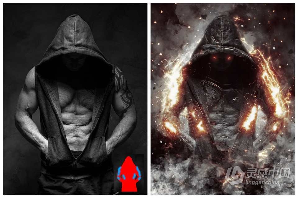 闪电侠-闪电能量Ps动作 The Flash - Lightning Ps Action  附视频教程  灵感中国网 www.lingganchina.com