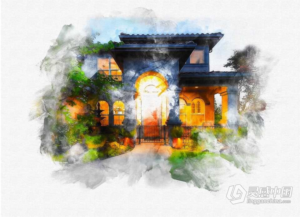 标记草图PS动作 Marker Sketch Photoshop Action  灵感中国网 www.lingganchina.com