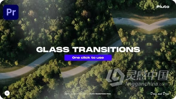 玻璃化效果转场转场包括音效PR模板下载 Glass Transitions For Premiere Pro  灵感中国网 www.lingganchina.com
