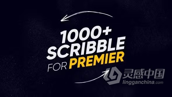 1000+涂鸦元素卡通手绘形状素描动画PR模板下载 1000+ Scribble Premiere  灵感中国网 www.lingganchina.com