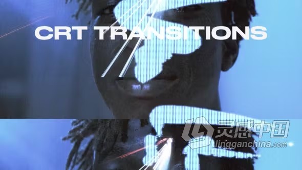 逼真的像素效果独特风格CRT转场过渡PR模板下载 CRT Transitions  灵感中国网 www.lingganchina.com